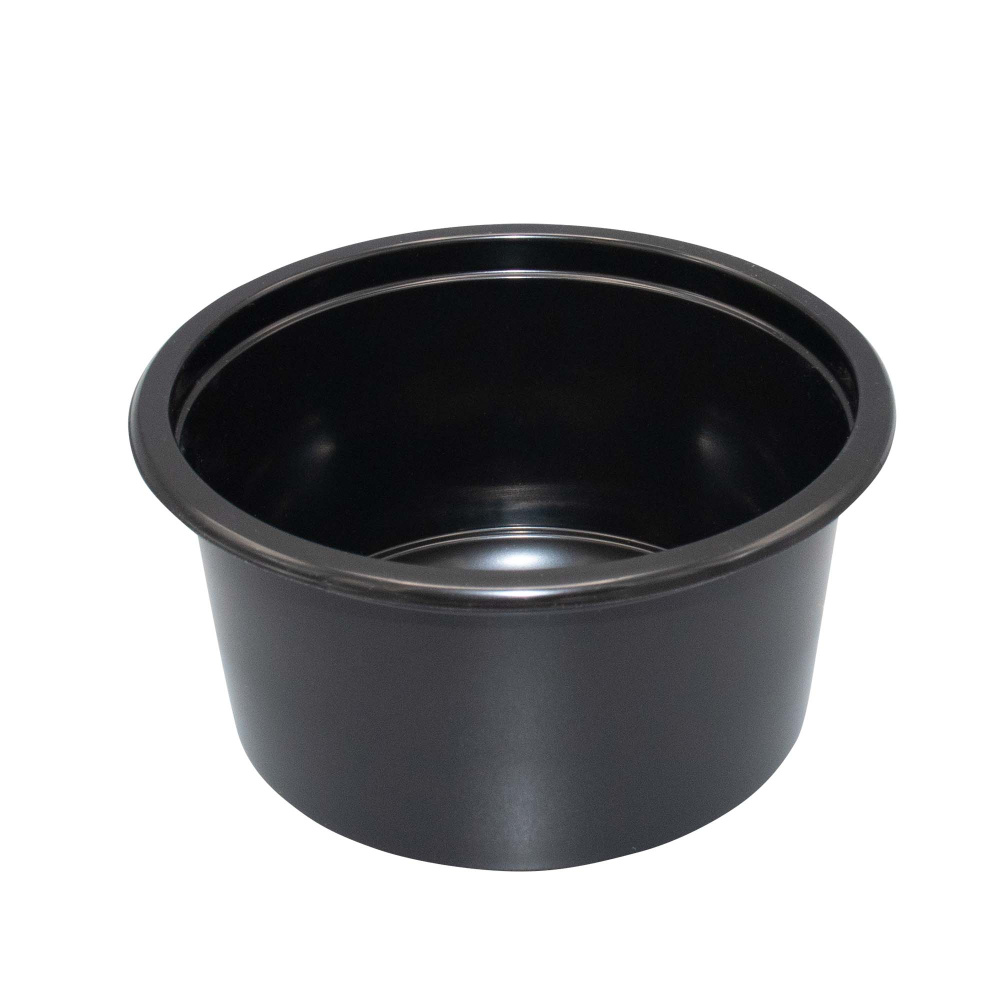 Миска ПП 350 мл d-115 черная без крышки