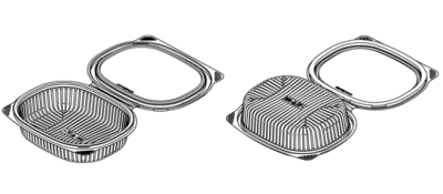 Контейнер-ракушка БОПС овал 0451 (РКС-350) 350 мл 155х129х37 прозрачный Мультипак