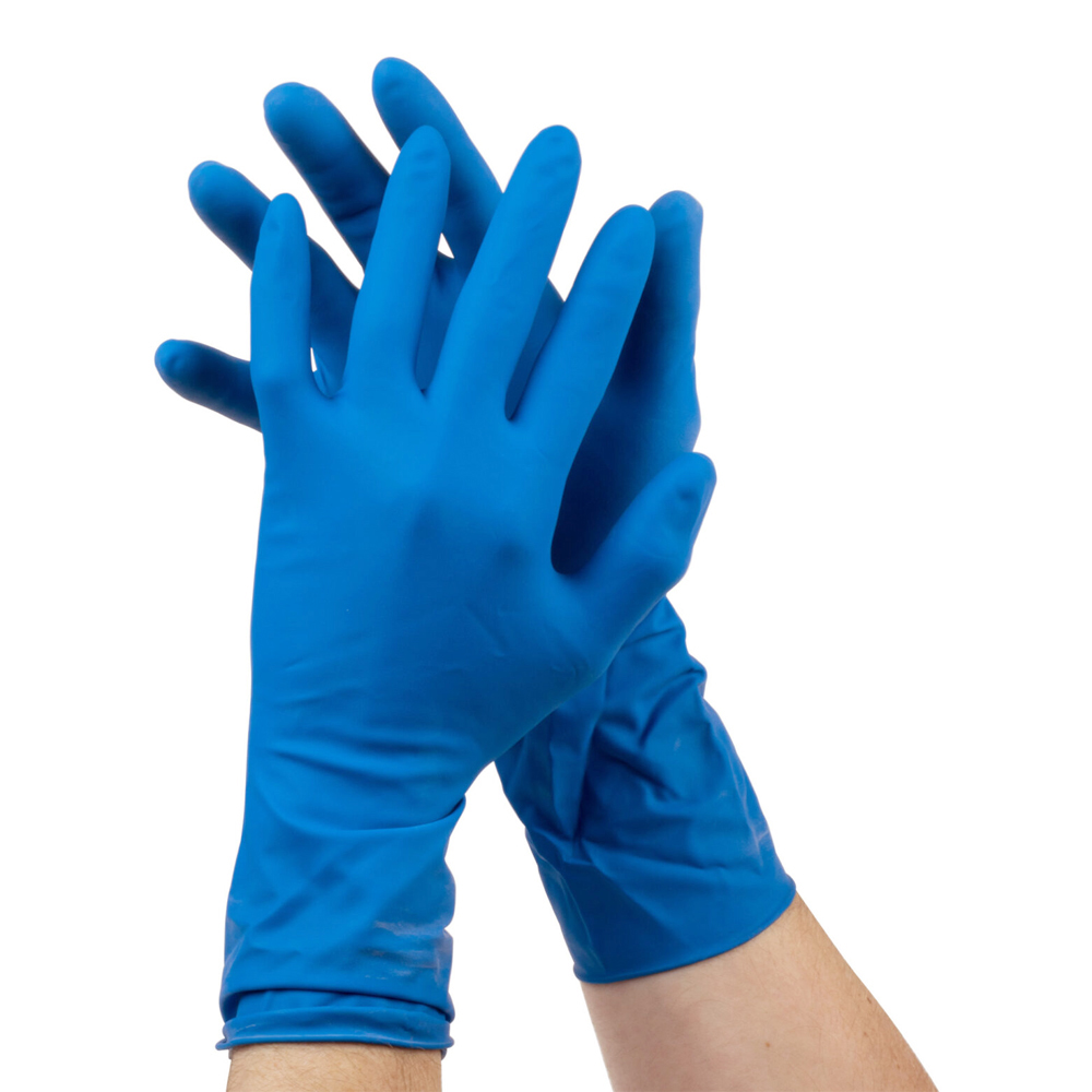 Перчатки-М-латексные-особопрочные-синие