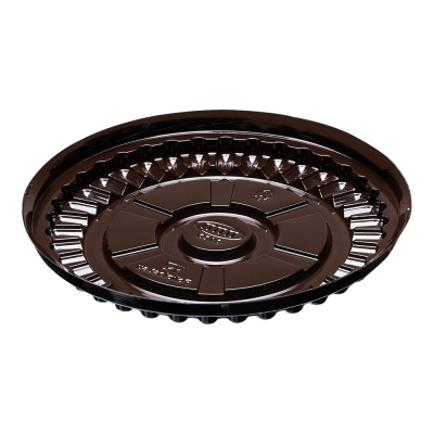 Тортница-кругл-0,8-кг-d-193-h-8-коричневая-без-крышки-ППП-3120-ППП