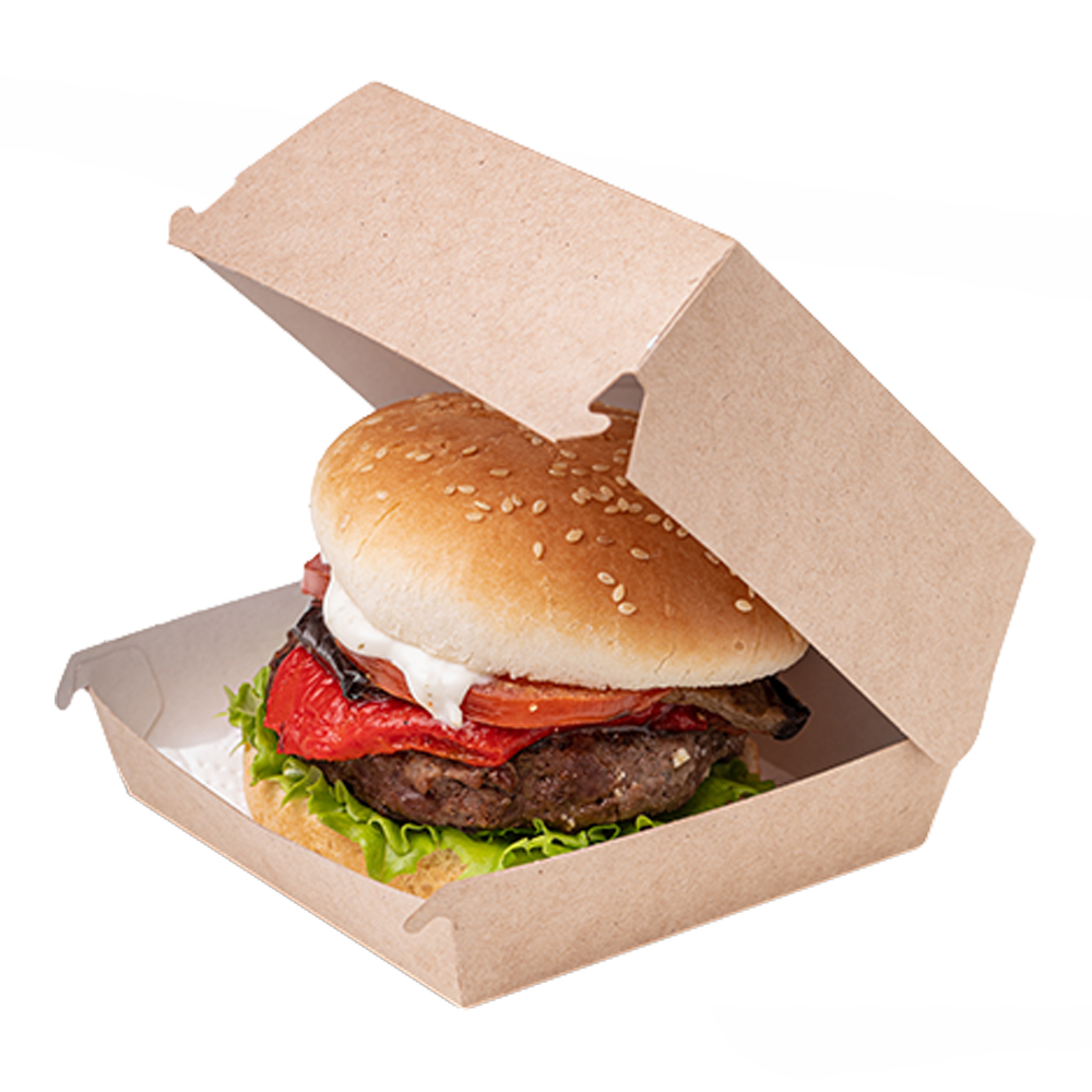Коробка для гамбургера 108х118х60 крафт белый BURGER M OSQ