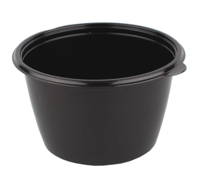 Миска ПП 750 мл d-144  черная без крышки ЮМТ