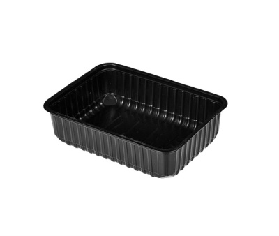 Контейнер ПП  750 мл 186х132х44 прямоуг черный без крышки Кларити Контейнер ПП  750 мл 186х132х44 прямоуг черный без крышки Кларити