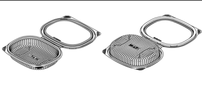 Контейнер-ракушка РКС 250 мл. Овал Упаковка полимерная Мультипак 155х129х28