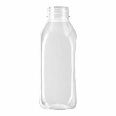 Бутылка-ПЭТ-0,5л-квадратная-прозрачная-d-38мм-без-крышки