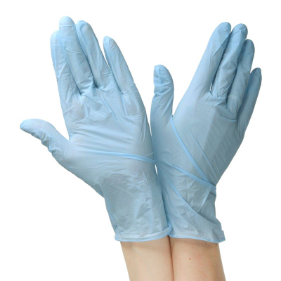 Перчатки-L-нитриловые-неопудренные-голубые Перчатки-L-нитриловые-неопудренные-голубые