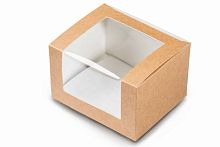 Упаковка для пирожных 130х110х80 крафт ForG