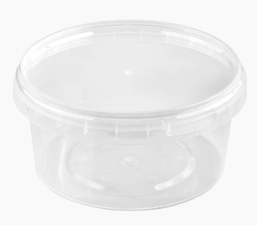 Банка  500 мл (d122) Шайба с замком прозрачная с прозрачной крышкой ВЗЛП